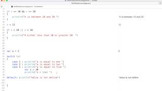 2 - Switf Basics,  Switch Statement