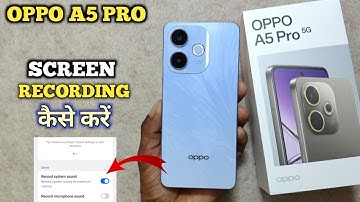 How To Screen Recording in Oppo A5 Pro 5g | Oppo A5 Pro 5g में Screen Recording कैसे करें |