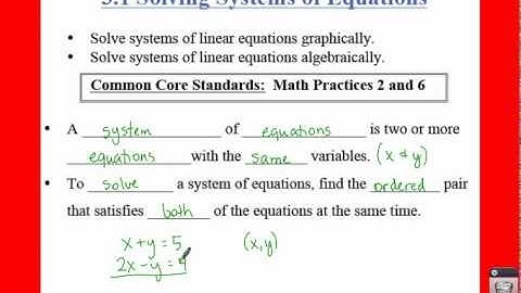 Algebra 2: 3.1 Notes: Example 1