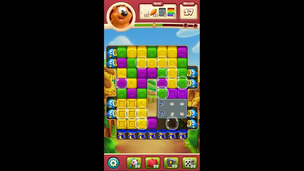 Toon Blast Level 7823 - NO BOOSTERS 🐻🐺🐱 | SKILLGAMING