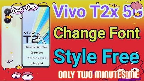 Vivo t2x 5g me font style change kaise kare || how to change font style change in vivo t2x 5g phone