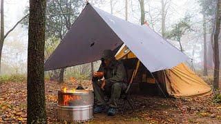 Heavy Rain Hot Tent Camping Video Compilation