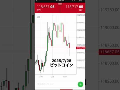 ビットコイン（BTC/USD） 2025/7/28 仮想通貨投資FXチャート