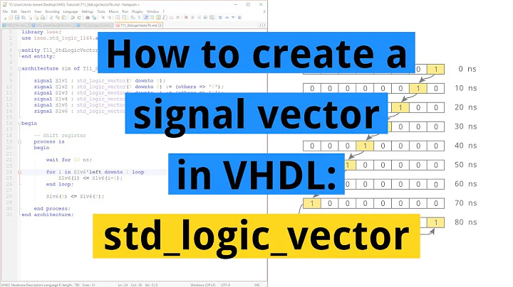 How to create a signal vector in VHDL: std_logic_vector