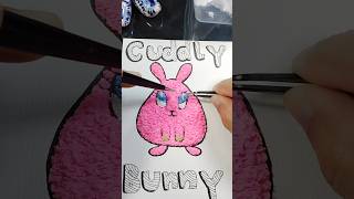 Cuddly Bunny by fluffy bunch ppg... Texture painting art with tissue paper #art #shorts #diy