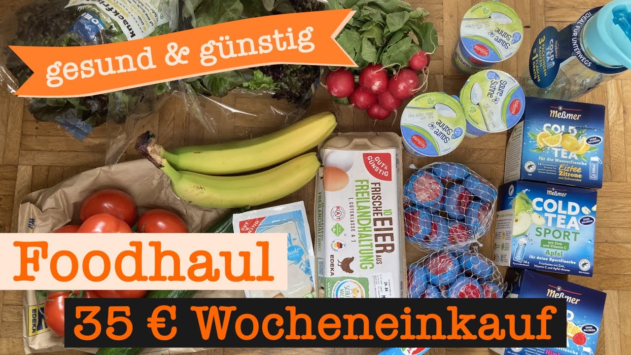 Wocheneinkauf gesund \u0026 günstig mit Cashback 35 € | Food Haul mit Food Diary 1 Person