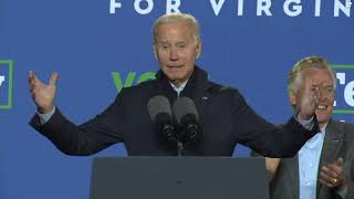 President Joe Biden Campaigning for Terry McAuliffe in Alington Virginia 10 26 2021