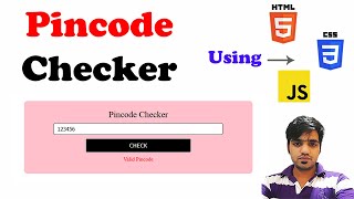 Pincode Checker Using HTML, CSS & JavaScript