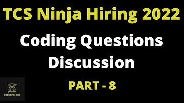 Part 8 TCS Ninja Hiring 2022 Batch | TCS Ninja Hiring/TCS NQT Coding Discussion | Practice Questions