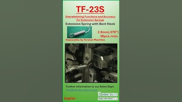 TF-23S High-Speed Production of Extension Springs with Bent Hook