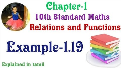10th std maths New Syllabus(T.N)2020 Chapter-1 (Relations and Functions) Example-1.19