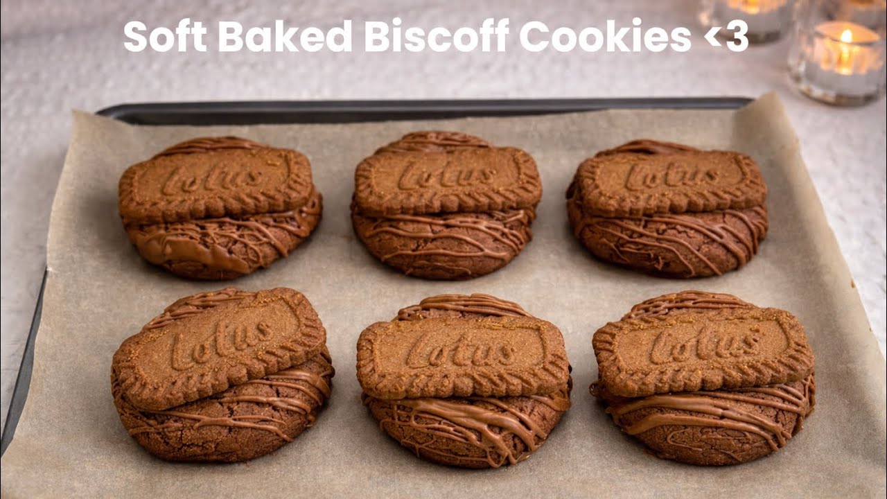 Soft Biscoff Cookies ♡ Bakesbynat 