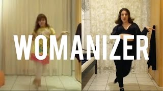 NOW vs. THEN - Laura dancing to Womanizer by Britney Spears Resimi