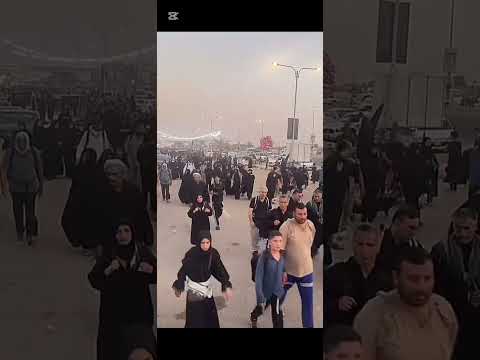 مباشر نجف مشاية زيارة الاربعينية الامام الحسين طريق نجف كربلاء 9صفر موكب مشاية الاربعين