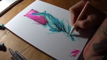 Feather Sketch - Copic Timelaps by Nico Wiedemann