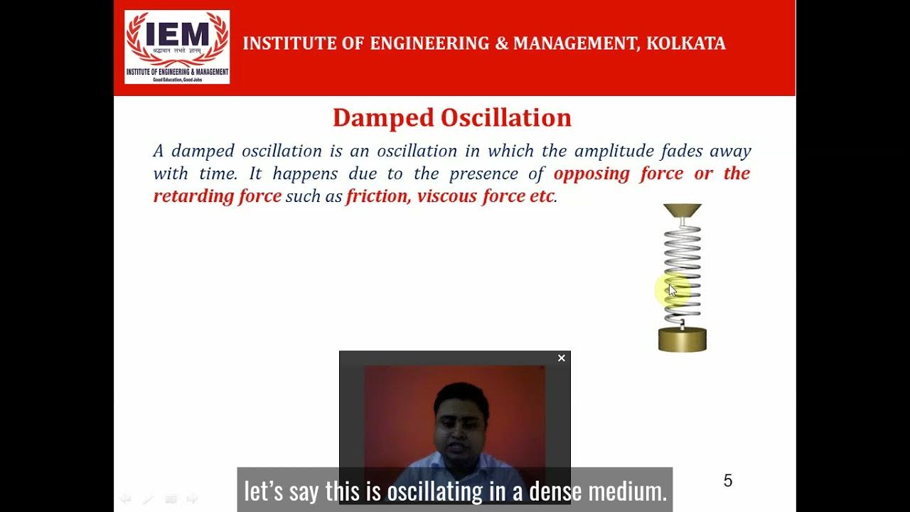 Oscillation lecture 4 Damped oscillation, introduction, definition