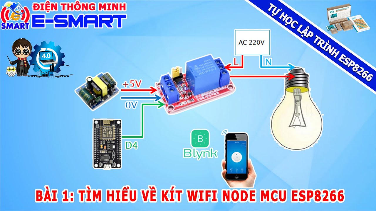 nodemcu v1  New Update  Bài 1 - Tìm hiểu về kít wifi node mcu esp8266 - những điều cần biết khi dùng esp8266