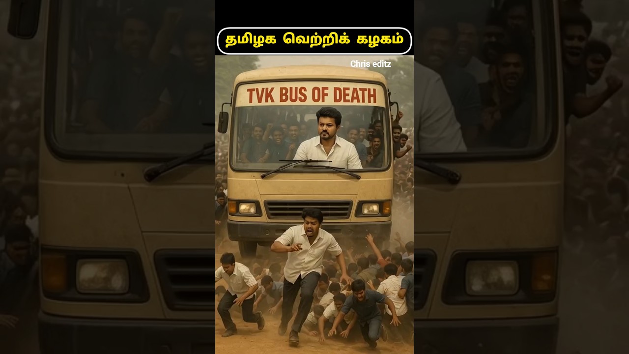 TVK actor Vijay bus accident in Karur 🚌