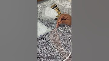 Beautiful Embroidery On Lace Fabric ✨🤍 | Crafted for Bridal & Evening Wear