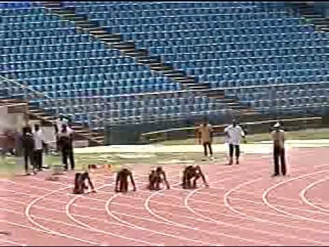 Terry Skinner trains. Then wins 100m masters race