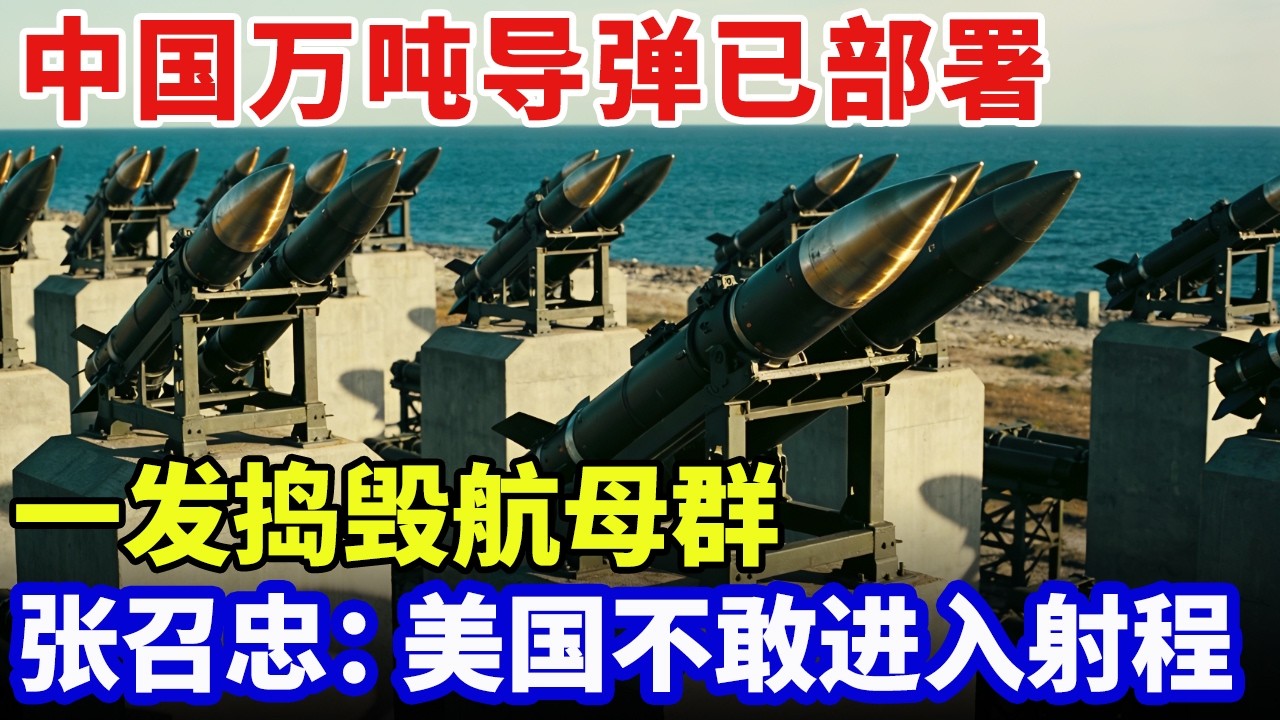 中国上万吨岸舰导弹已部署，一发捣毁航母群，张召忠：美国不敢进入射程内【军事零距离】