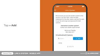 How to Link Two AlarmcomPowered Security Systems Mobile App 1080p screenshot 1