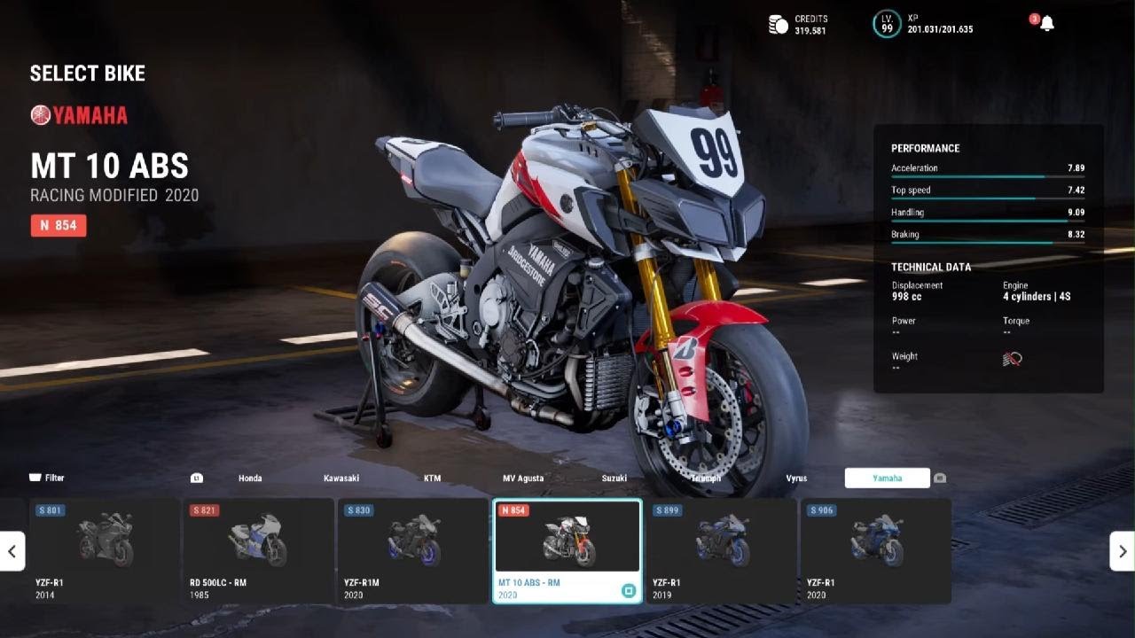 RIDE 5 2020 (Racê-Spec) Yamaha MT-10 ABS Crispy High Torque Perfection ...
