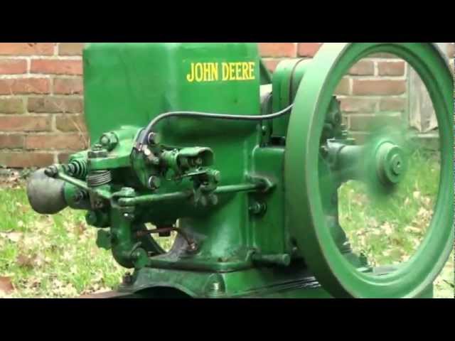 1 1/2 HP John Deere Model E Oil Pan Gas Engine Motor Hit Miss Fuel Gas 