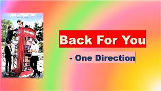 One Direction - Back For You Lyrics