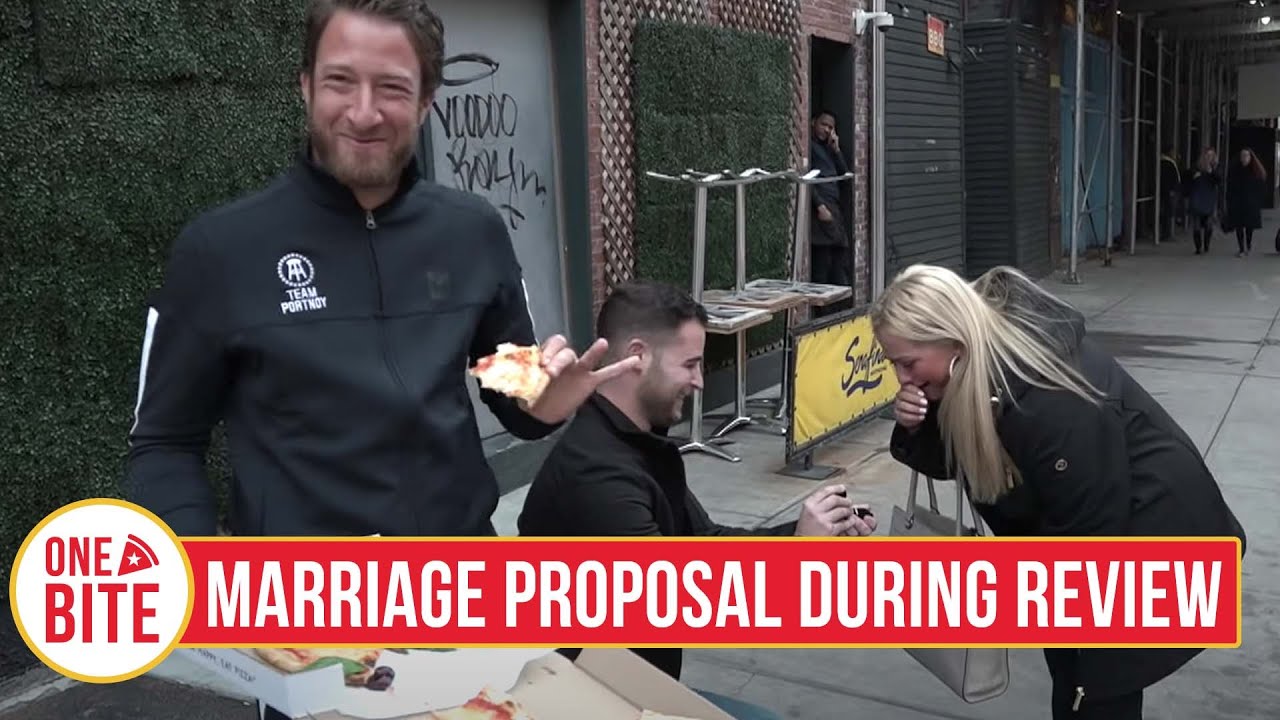 Surprise Marriage Proposal During Dave Portnoy's Pizza Review