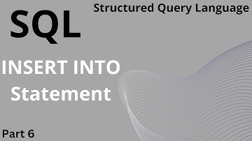 SQL INSERT INTO Statement@arvindprogramming