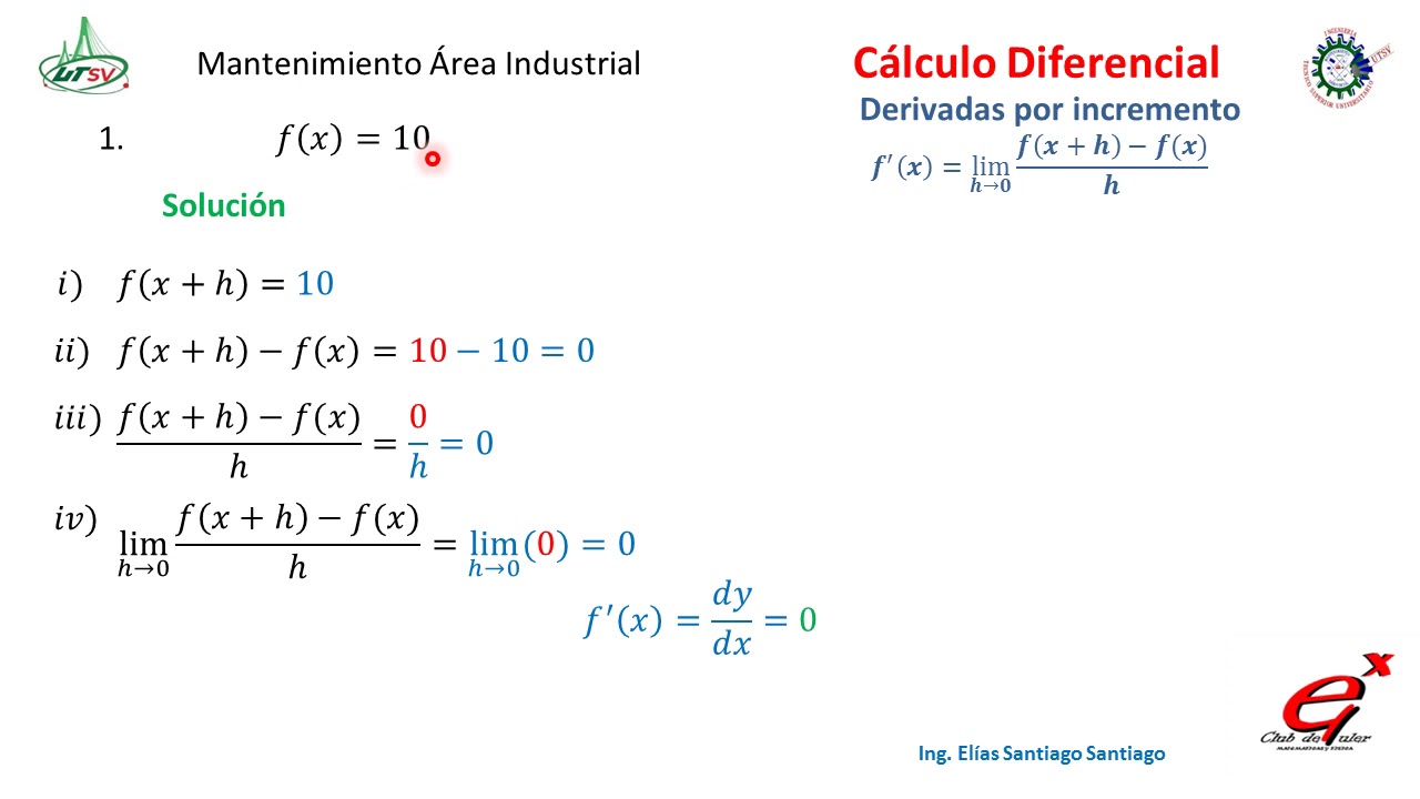 Derivada De Una Constante Elevada A Una Variable