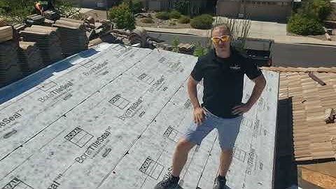 Upgraded tile roof underlayment installation