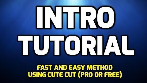 How To Make An Intro On iOS (Cute CUT Pro/Free) iPhone/iPod/iPad
