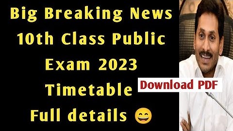 10th class public exam 2023 ap Timetable|ap10th class public exam timetable 2023|ssc exam timetable