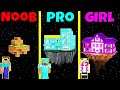 Minecraft Battle: NOOB vs PRO vs GIRL: SPACE HOUSE BUILD CHALLENGE / Animation