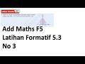 Latihan Formatif 5.3 No 3 | Taburan Kebarangkalian | Probability Distribution formative exercise