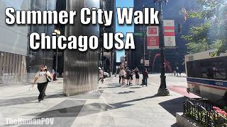 Summer Walk - Downtown Chicago USA 2025 | 4K