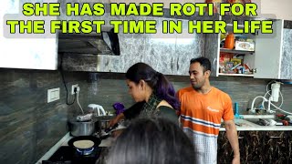 MY WIFE HAS MADE ROTI FOR THE FIRST TIME IN HER LIFE | VIPIN GUJELA