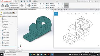 Latihan gambar teknik 3D||Tutorial Solidworks Part 5 screenshot 4