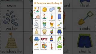 Summer Vocabulary #grammar #english #vocabulary #englishspeaking