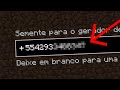 e se eu criar um mundo com MEU NÚMERO no minecraft...