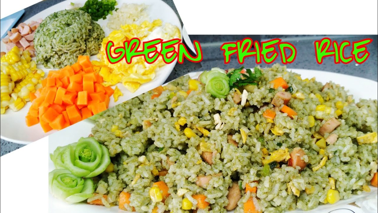 Green Frief Rice HEALTHY GREEN FRIED RICE #greenrice #friedrice - YouTube
