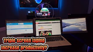 Kwumsy P2 S Triple Laptop Monitor - Will it boost productivity? #KwumsyP2s #Kwumsy by GAMEROOMTHEATER 1,537 views 11 months ago 9 minutes, 7 seconds