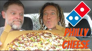 Domino's Philly Cheese Steak New Yorker Pizza Review Mukbang Greg's Kitchen