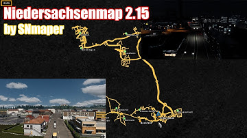1:3 realistic map mod for Lower Saxony, Germany | ETS2 1.45 Standalone Map