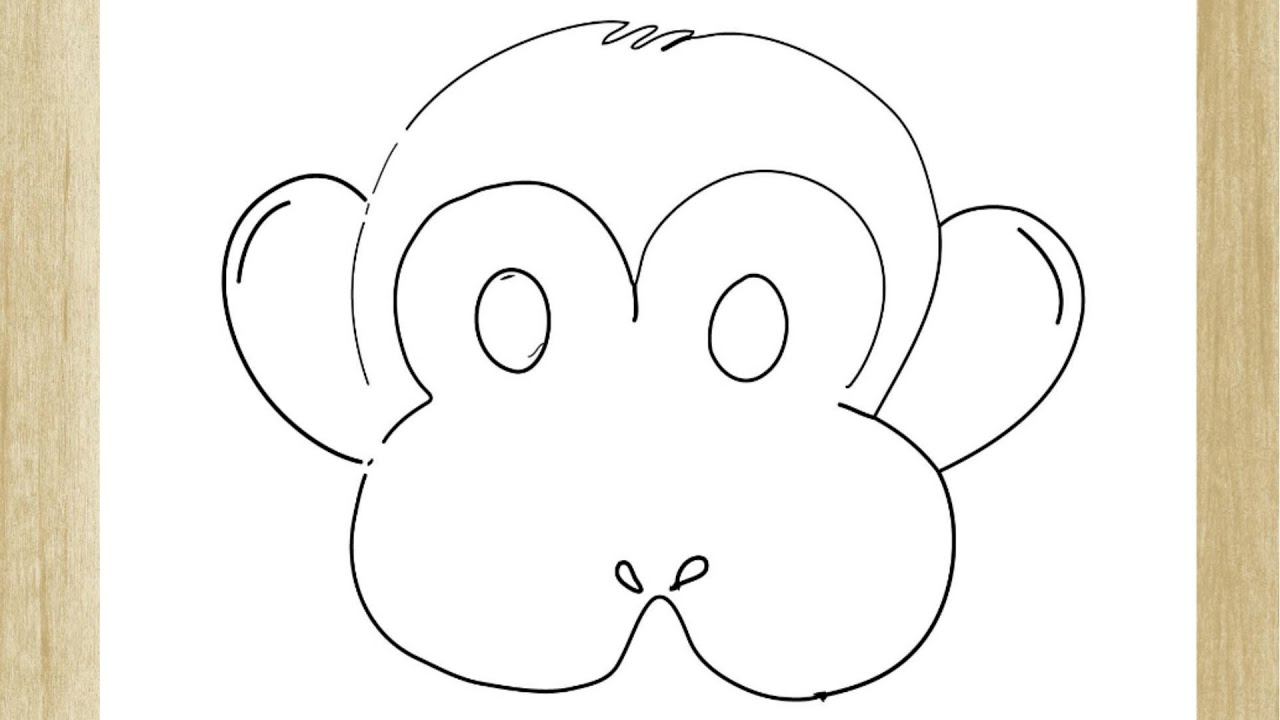 COMO DESENHAR O ROSTO DE UM MACACO FÁCIL /// HOW TO DRAW MONKEY FACE (EASY)  