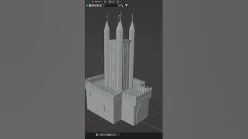 snow shield | Medieval Castle In Blender | Speed Art Timelapse