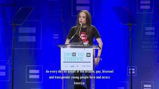 Ellen page emotional coming out speech /Make English easy...