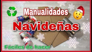 MANUALIDADES NAVIDEÑAS CON RECICLAJE/DECORACIONES DE NAVIDAD/CHRISTMAS DIYS/NAVIDAD 2021